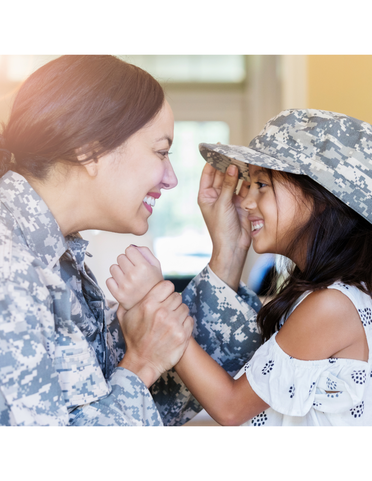 Military Mom with Daughter